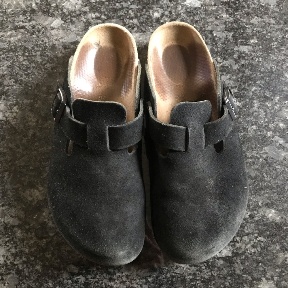 Birkenstock Boston Suede Leather Clogs